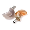 Natural Cherry Blossom Agate Pendants G-F820-02L-25-3