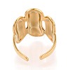 Adjustable Ion Plating(IP) 304 Stainless Steel Cuff Rings for Women RJEW-N052-10G-3