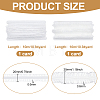 2 Cards 2 Styles Polycotton Pleated Elastic Lace Ribbon OCOR-FG0001-69A-2