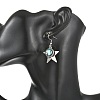 Paua Shell and 304 Stainless Steel Dangle Earrings EJEW-JE07471-2
