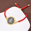 Alloy with Nylon Rope Slider Bracelets BJEW-Z156-02G-01-3