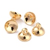 Rack Plating Brass Bead Cap Pendant Bails KK-O139-09B-G-1