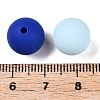 Rubberized Style Imitated Silicone Acrylic Beads MACR-T048-01B-08-3