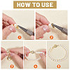 CHGCRAFT  6Pcs Brass Fold Over Clasp with Crystal Rhinestone KK-CA0002-69A-5