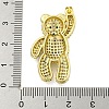 Brass Micro Pave Clear Cubic Zirconia Pendants KK-R159-13G-01-3