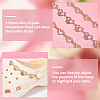   2 Sets Alloy Crystal Rhinestone Heart with Butterfly/Heartbeat/Infinity Link Shoe Decoration Chain FIND-PH0009-95-4