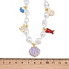 Ocean Brass Pave Cubic Zirconia and Enamel Sea Animals Pendant Necklaces KK-CBA4547-03B-G-6