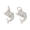Brass Micro Pave Cubic Zirconia Charms LS-ZIRC-L096-09P-1