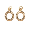 304 Stainless Steel Rhinestone Pendants STAS-N133-03-G-2