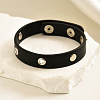 Punk Style Alloy & Imitation Leather Bangles WGDEE56-01-4