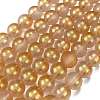 Frosted Transparent Glass Bead Strands X1-GLAA-P065-8mm-02-2