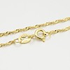 925 Sterling Silver Singapore Chain Necklaces X-STER-M086-04B-G-1