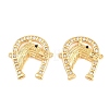 Brass Micro Pave Clear Cubic Zirconia Connector Charms ZIRC-F148-06G-1