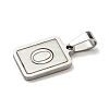 Vacuum Plating 304 Stainless Steel Pave Natural White Shell Pendants STAS-S130-03P-O-2