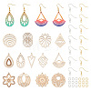  DIY Hollow Earring Making Kit DIY-TA0005-55-2