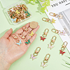 28Pcs 7 Colors Butterfly Alloy Enamel Pendant Decorations HJEW-WR00053-3