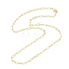 Brass Paperclip Chain Necklaces NJEW-A042-17G-02-2