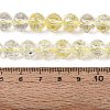 Crackle Transparent Glass Beads Strands GLAA-N063-10mm-08-2