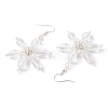 Christmas Snowflake Glass Dangle Earrings EJEW-TA00507-4
