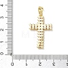 Easter Religion Brass Micro Pave Red Cubic Zirconia Pendants KK-T085-18C-G-3