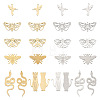 24Pcs 6 Style Ion Plating(IP) 201 Stainless Steel Pendants STAS-FW0001-23-1