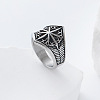 Eight-Point Star 304 Stainless Steel Finger Rings UT4019-1-3