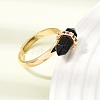 Natural Black Agate Cuff Rings GG-CBA0B5A-03G-05-3