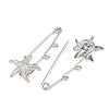 Starfish 304 Stainless Steel Safety Pins Brooch Findings SA-CBA098D-16C-P02-2