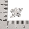 Brass Pave Clear Cubic Zirconia Connector Charms KK-Z066-09P-3