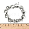 304 Stainless Steel Rolo Chain Bracelets for Women BJEW-S176-01P-A-5