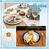10Pcs Round Wood Beaded Napkin Rings HJEW-PH02431-02-5