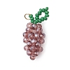 Handmade Glass Beaded Grape Pendants PALLOY-MZ00489-03-1