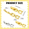 10Pcs 2 Colors Brass Fold Over Clasps KK-CJ0005-87-2