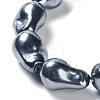 Electroplated Shell Pearl Beads Strands BSHE-G035-01A-02-3
