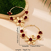 Rose Flower Alloy Hoop Earrings FS-WG9017A-01-1
