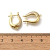 Rack Plating Brass Micro Pave Cubic Zirconia Hoop Earring Findings EJEW-H143-07G-3