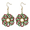 Christmas Glass Dangle Earrings EJEW-MZ00829-3