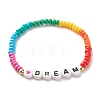 Word DREAM Stretch Bracelets BJEW-JB07524-09-1