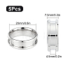5Pcs 201 Stainless Steel Grooved Finger Ring Settings FIND-SC0003-16P-2