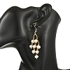 304 Stainless Steel & Natural Cultured Freshwater Pearl Beads Cluster Chandelier Earrings for Women EJEW-JE07467-2