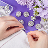 12Pcs Alloy Rhinestone Shank Buttons BUTT-GF0003-67-6