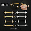 316L Surgical Stainless Steel Clear Cubic Zirconia Flat Round Barbell Nipple Rings WGB0B4B-01-1