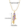 Ocean 304 Stainless Steel Enamel Pendant Necklaces WG71C62-03-1