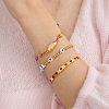 304 Stainless Steel Enamel Red Heart Open Cuff Bangles for Women JS6918-3