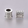 Antique Silver Tone Large Hole Tibetan Silver Column European Beads X-LFH10273Y-NF-2