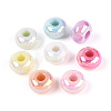 UV Plating Luminous Opaque Acrylic European Beads X-OACR-N154-04-1