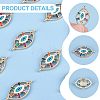 10Pcs Brass Colorful Cubic Zirconia Connector Charms FIND-HY0001-23-5