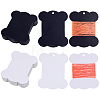 80Pcs 2 Colors Bone Shape Paper Thread Winding Boards SENE-SC0001-06-1