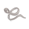 304 Stainless Steel Snake Open Cuff Ring Findings RJEW-G285-25P-2