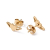 304 Stainless Steel Heart with Wing Stud Earrings for Women EJEW-E163-05G-2